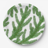 Weihnachtsbaumzweige Pappteller (Vorderseite)
