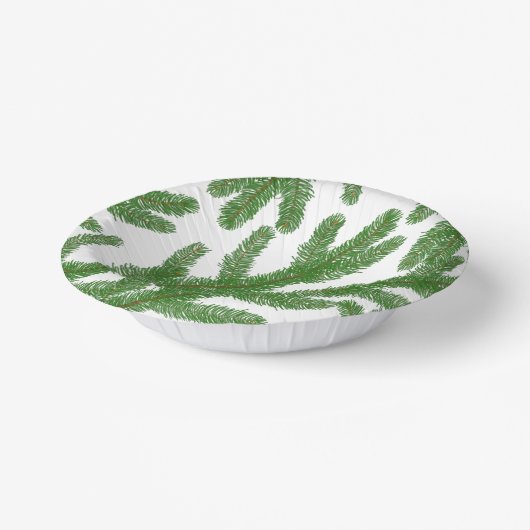 Weihnachtsbaumzweige Pappteller (Gewinkelt)