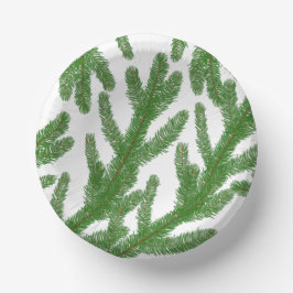 Weihnachtsbaumzweige Pappteller