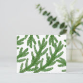 Weihnachtsbaumzweige Postkarte (Stehend Vorderseite)