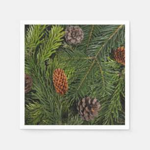Weihnachtsbaumzweige Serviette