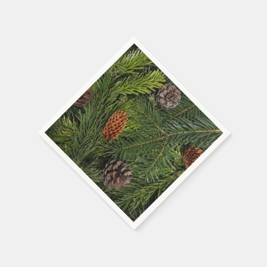 Weihnachtsbaumzweige Serviette (Ecke)