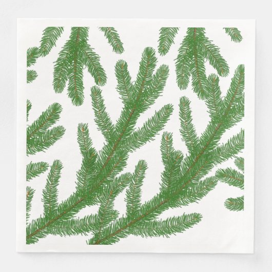 Weihnachtsbaumzweige Serviette (Vorderseite)
