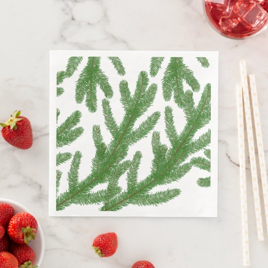 Weihnachtsbaumzweige Serviette (Beispiel)