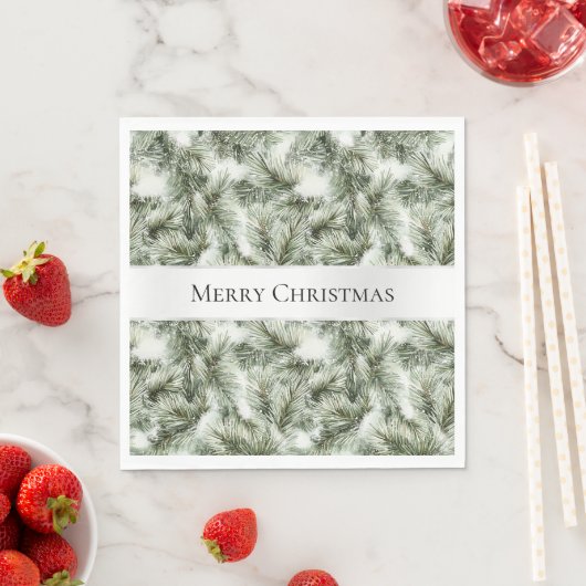 Weihnachtsbaumzweige Serviette (Beispiel)