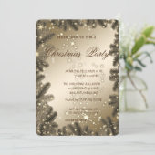 Weihnachtsbaumzweige, Weihnachtsfest im Unternehme Einladung (Stehend Vorderseite)