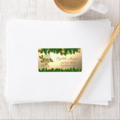 Weihnachtsbaumzweige, Weihnachtsglocke Adressaufkleber (Insitu)