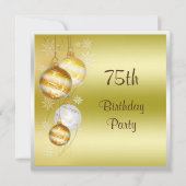 Weihnachtsbauten & Sterne 75. Geburtstag Einladung (Vorderseite)