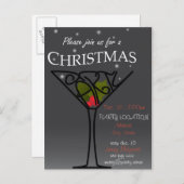 Weihnachtsbauweise Party Einladung (Vorne/Hinten)