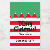 Weihnachtsbauweise personalisiert Mini Weinetikett (Einzelnes Label)