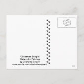 WeihnachtsBeagle-Hundekunst Postcad Feiertagspostkarte (Rückseite)