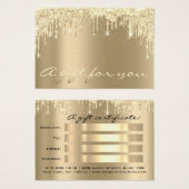 Weihnachtsbeauty Gold Confetti Geschenkgutschein (Vorne & Hinten)