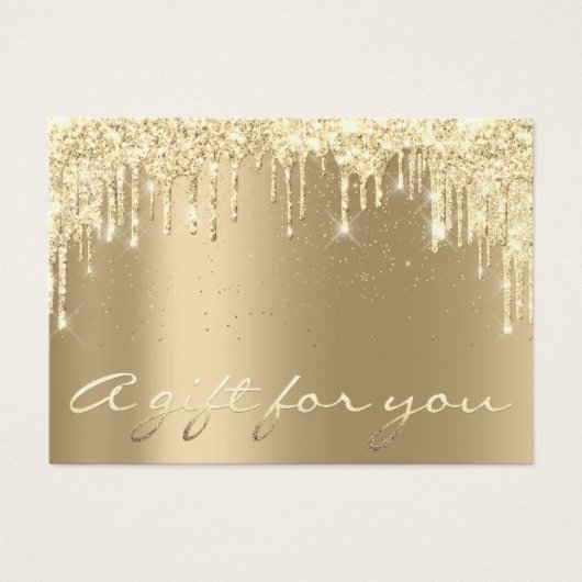 Weihnachtsbeauty Gold Confetti Geschenkgutschein (Vorderseite)