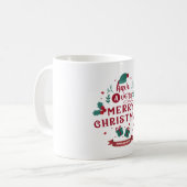 Weihnachtsbecher – Freude zur Feiertagszeit Kaffeetasse (Vorderseite Links)