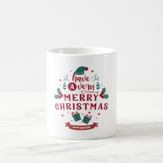 Weihnachtsbecher – Freude zur Feiertagszeit Kaffeetasse (Mittel)