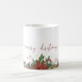Weihnachtsbecher mit Blumengrenze Kaffeetasse (Mittel)