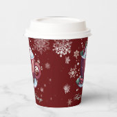 Weihnachtsbecher mit heißer Schokolade | Rote Papi Pappbecher (Links)