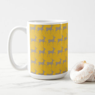 Weihnachtsbecher Rennes mit Senfgelbem Hintergrund Kaffeetasse