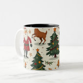 Weihnachtsbecher Zweifarbige Tasse (Vorderseite Links)