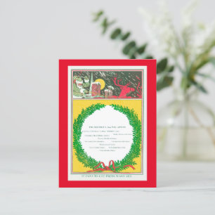 Weihnachtsbedeckung Feiertagspostkarte