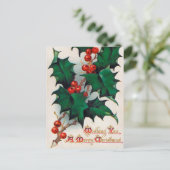 Weihnachtsbeere Feiertagspostkarte (Stehend Vorderseite)