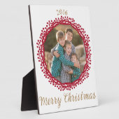 Weihnachtsbeere-Kranz-Foto Fotoplatte (Seite)