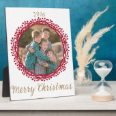 Weihnachtsbeere-Kranz-Foto Fotoplatte (Seite)