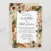 Weihnachtsbeeren, die Einladung Wedding sind (Vorne/Hinten)