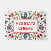 Weihnachtsbeeren Fußmatte (Vorderseite)