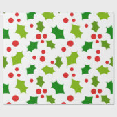 Weihnachtsbeeren Geschenkpapier (Flach)