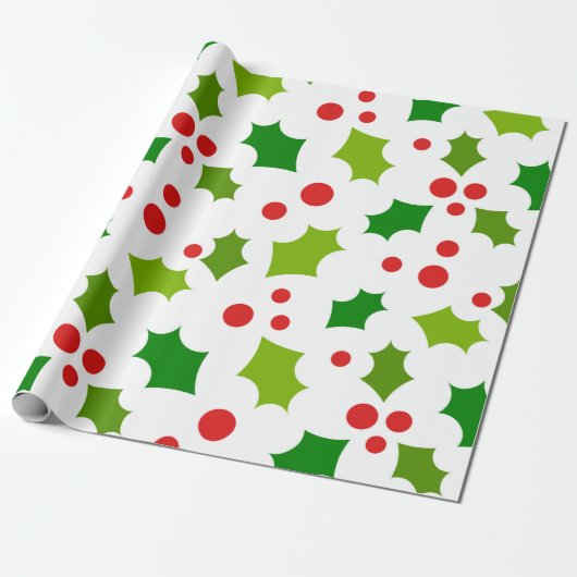 Weihnachtsbeeren Geschenkpapier (Ungerollt)