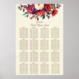 Weihnachtsbeeren im Winter Hochzeitskarte Poster