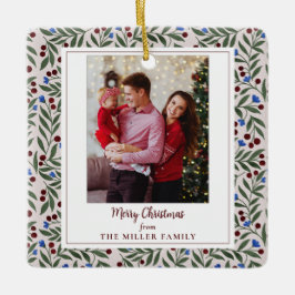 Weihnachtsbeeren Keramikornament