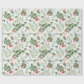 Weihnachtsbeeren, Mistelbeeren und Heilige Geschenkpapier (Flach)