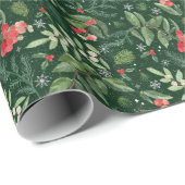 Weihnachtsbeeren, Mistelbeeren und Heilige Geschenkpapier (Rolleneckpunkt)