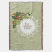 Weihnachtsbeeren mit weißer Kreissäge Decke (Vorderseite Vertikal)