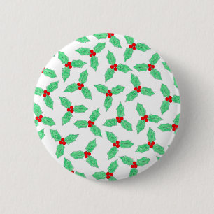 Weihnachtsbeeren-Muster Button