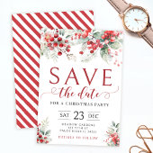 Weihnachtsbeeren Save the Date Weihnachten Einladung