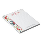 Weihnachtsbeeren und grünes Wintergrün Notizblock (angewinkelt)