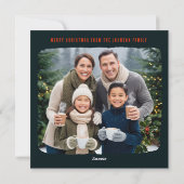 Weihnachtsbeeren und -robinen feiertagskarte (Rückseite)