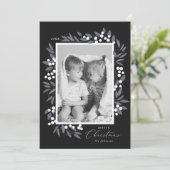 Weihnachtsbeeren - Urlaubskarte Feiertagskarte (Stehend Vorderseite)