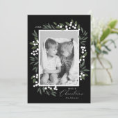 Weihnachtsbeeren - Urlaubskarte Feiertagskarte (Stehend Vorderseite)