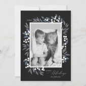 Weihnachtsbeeren - Urlaubskarte Feiertagskarte (Vorderseite)