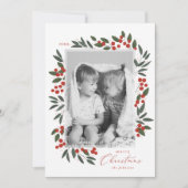 Weihnachtsbeeren - Urlaubskarte Feiertagskarte (Vorderseite)