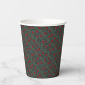 Weihnachtsbeeren Weihnachten Pappbecher (Rückseite)