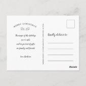 Weihnachtsbeeren Winterurlaub Postkarte (Rückseite)