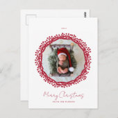 Weihnachtsbeerkranz-Foto Postkarte (Vorne/Hinten)