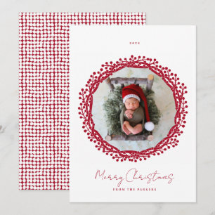 Weihnachtsbeerskarte Einladung