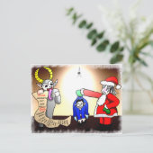 Weihnachtsbefragung Feiertagspostkarte (Stehend Vorderseite)