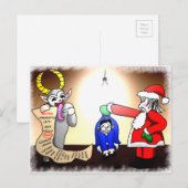 Weihnachtsbefragung Feiertagspostkarte (Vorne/Hinten)